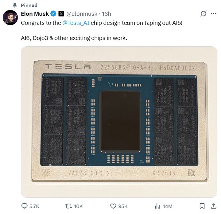 자율주행 반도체 'AI5' 설계 마친 일론머스크 "땡큐 삼성" 왜?