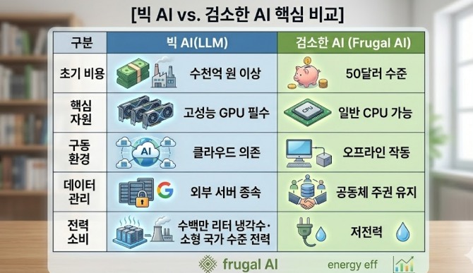 Frugal AI와 엣지 컴퓨팅: 글로벌 AI 지형 재편과 반도체 아키텍처 혁신 기회 분석